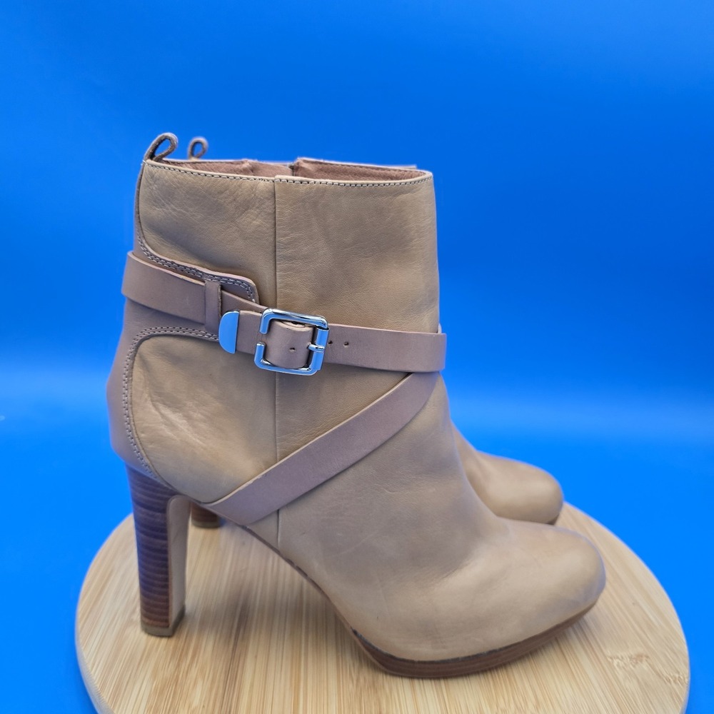 Louise Et Cie Labradora Tan Leather Upper Ankle Boots Women's 12M